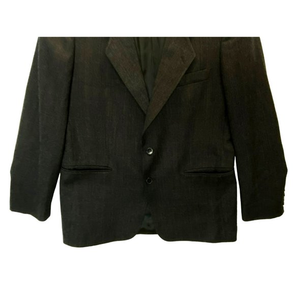 Daniel Hechter Paris Mens Wool Blazer Jacket Sport Coat Black Grey Striped 42 R - Picture 5 of 6